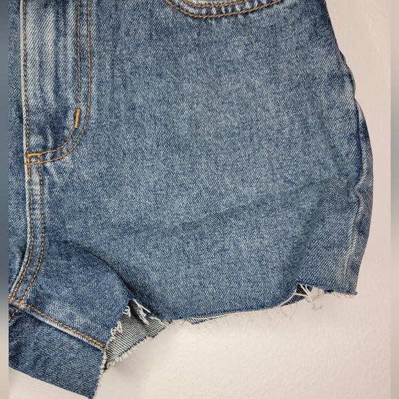 Pink Short Blue Jeans Denim Pants size 25 XtraSmall Woman Summer Beach - Picture 4 of 6